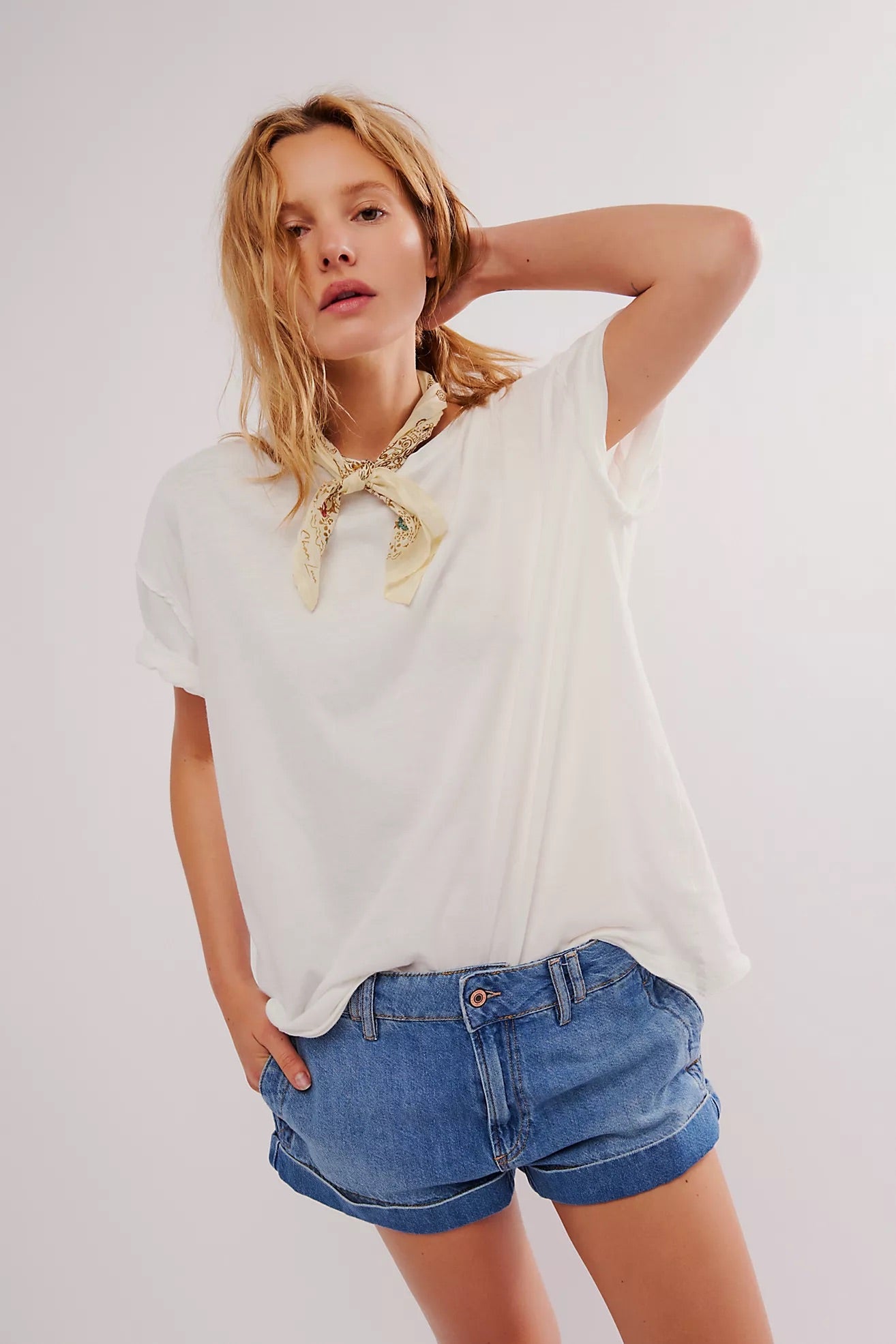 FREE PEOPLE NINA T SHIRT IVORY