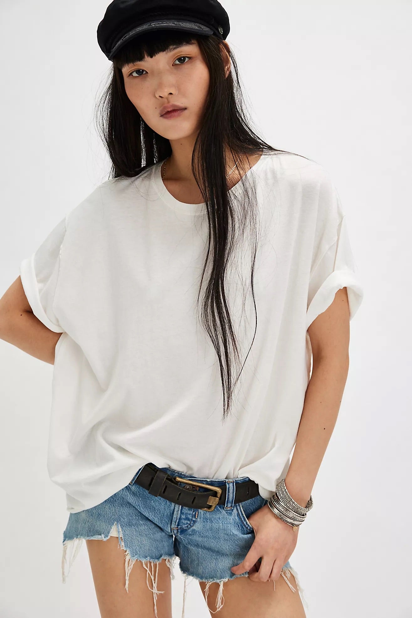 FREE PEOPLE NINA T SHIRT IVORY