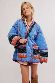 FREE PEOPLE  WINNIE QUILT Blue