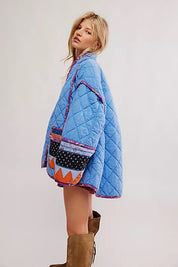 FREE PEOPLE  WINNIE QUILT Blue