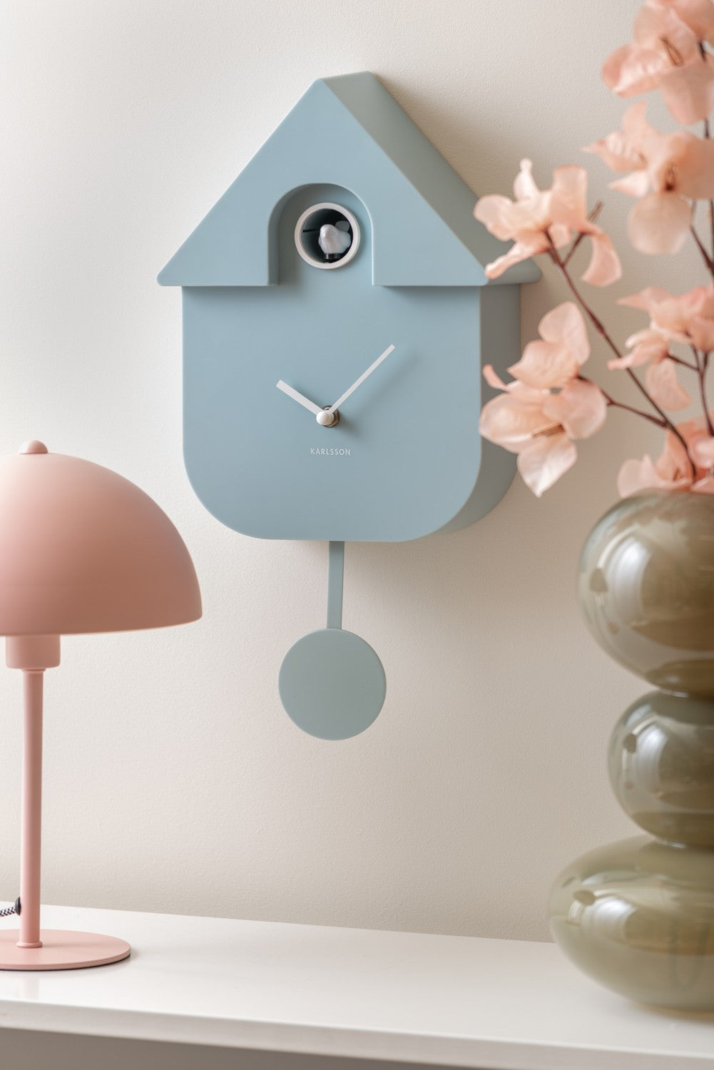 KARLSSON MODERN CUCKOO CLOCK SOFT BLUE