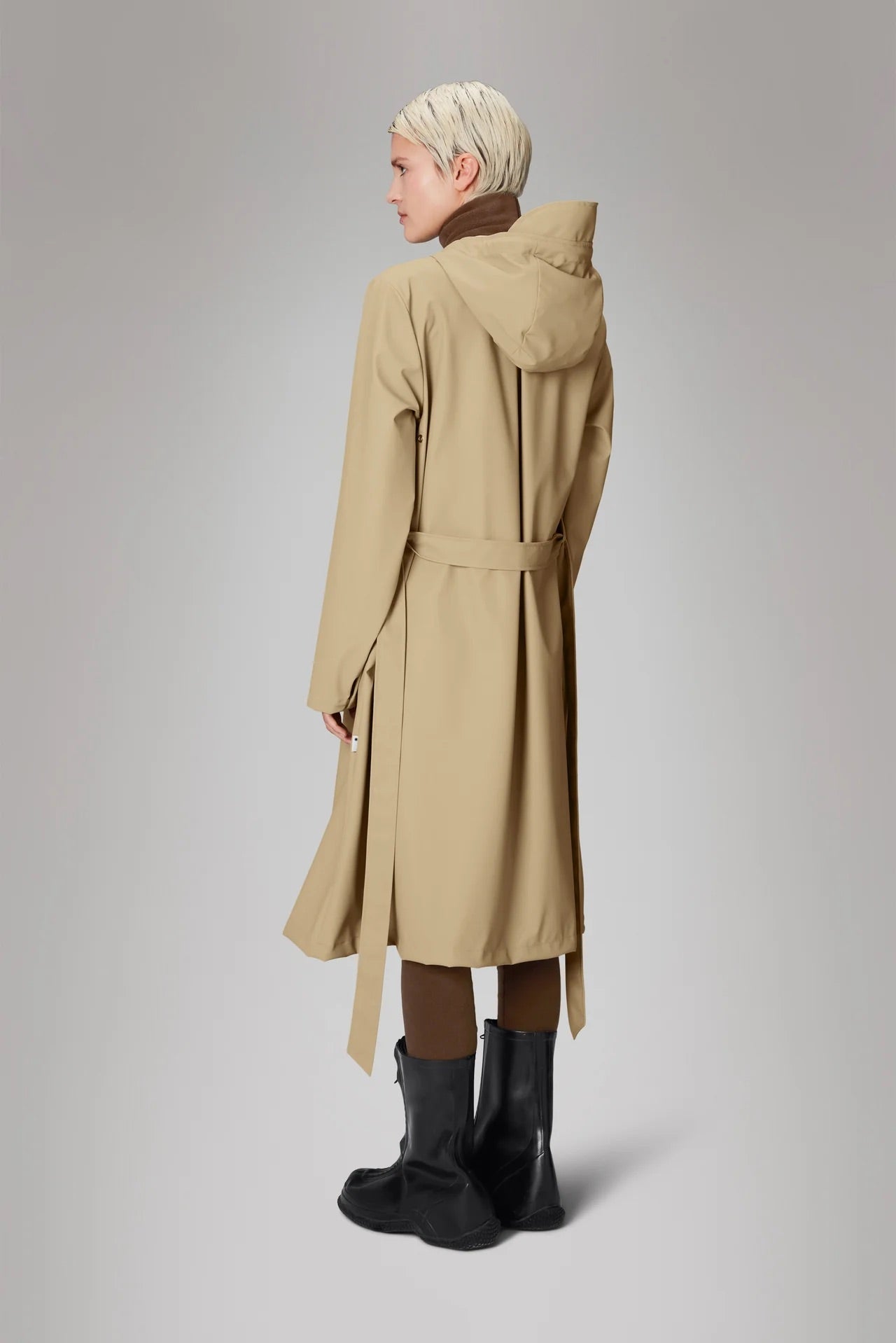 RAINS A-LINE LONGER JKT SAND