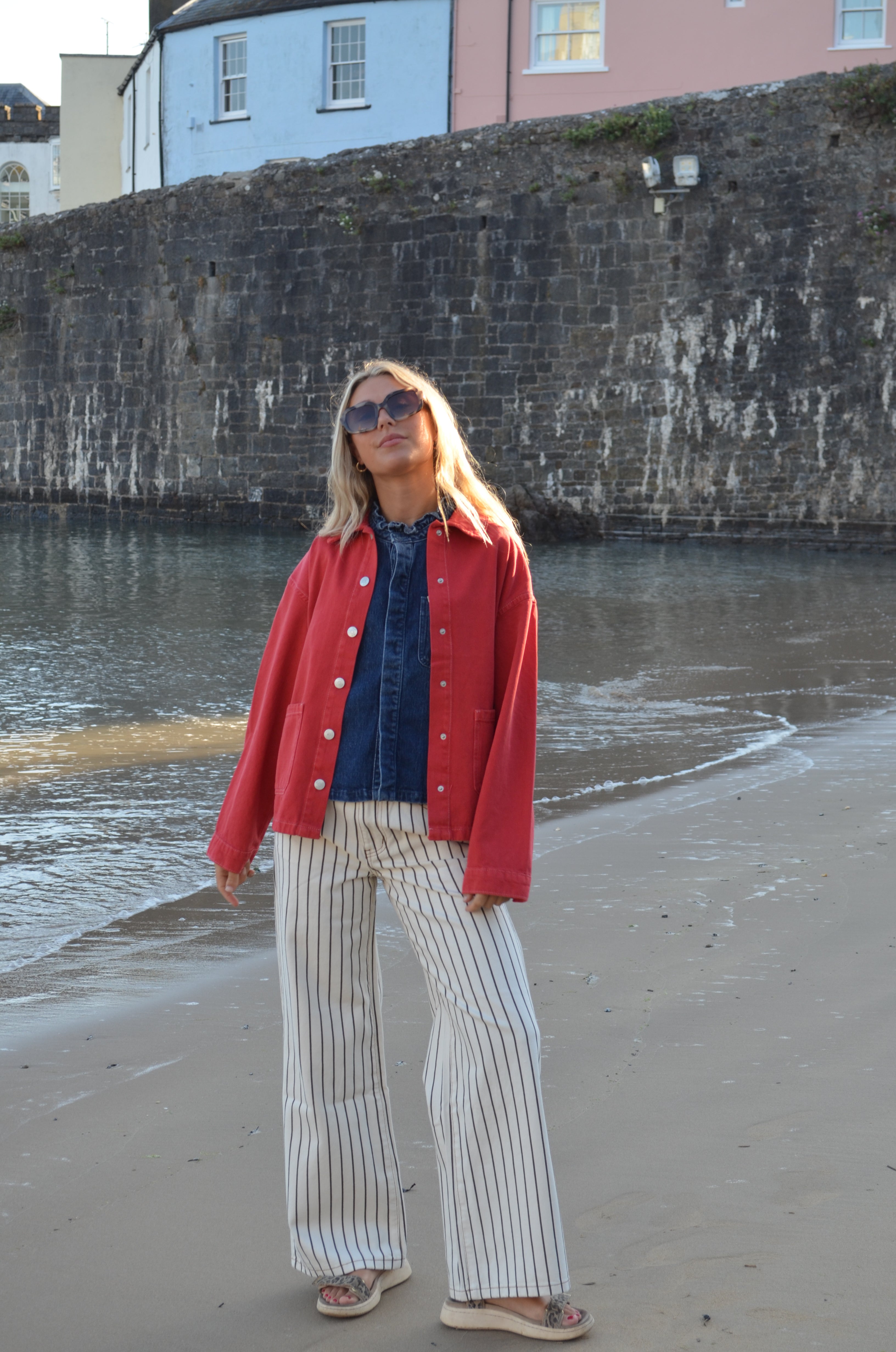 FRNCH  JEAN CREME STRIPE
