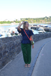 ICHI FECOVA  FAIRWAY GREEN PANT