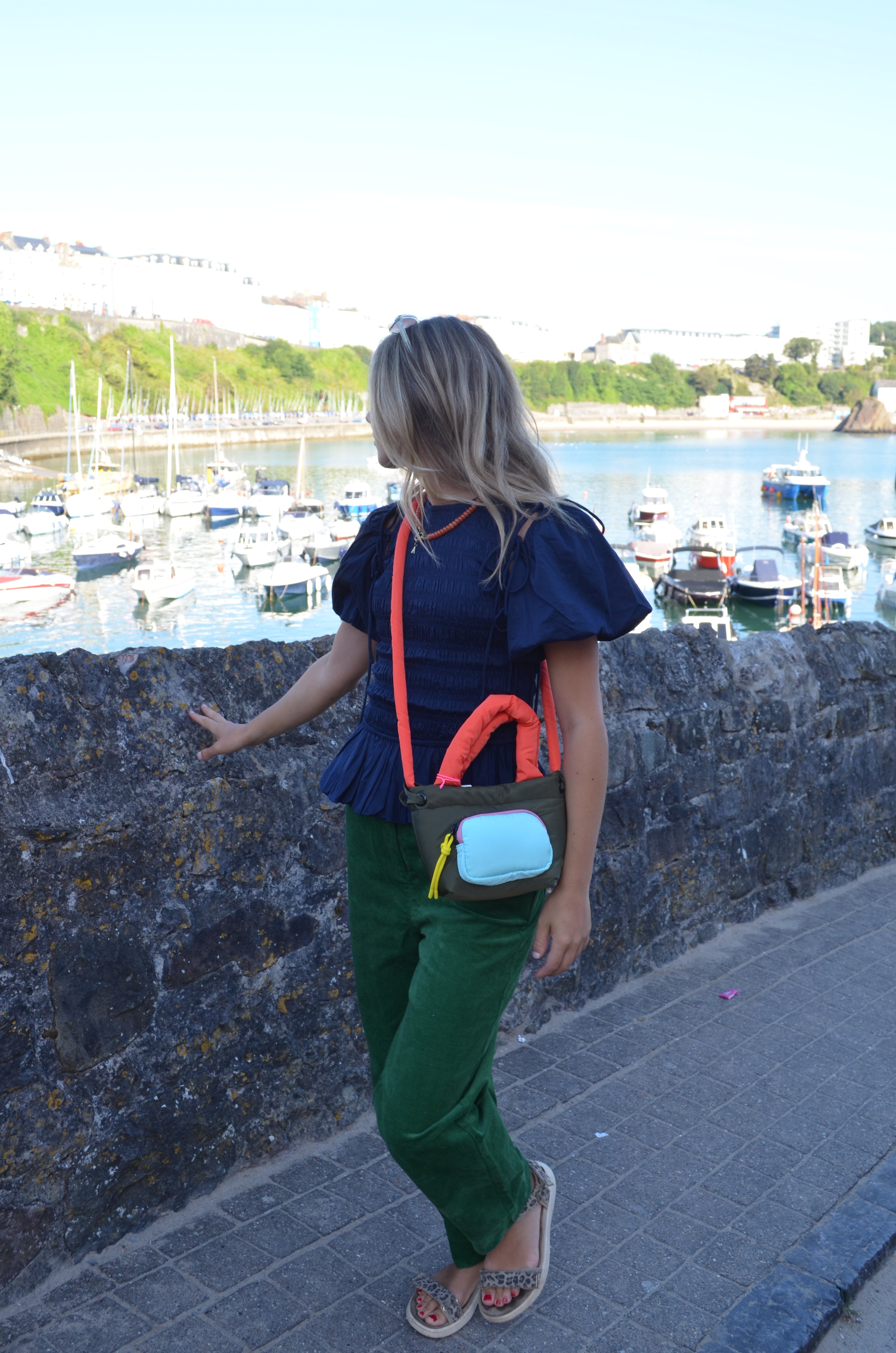 ICHI FECOVA  FAIRWAY GREEN PANT
