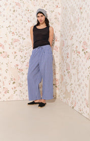 AMERICAN VINTAGE EKIROW CHECK TRS VICHY BLUE
