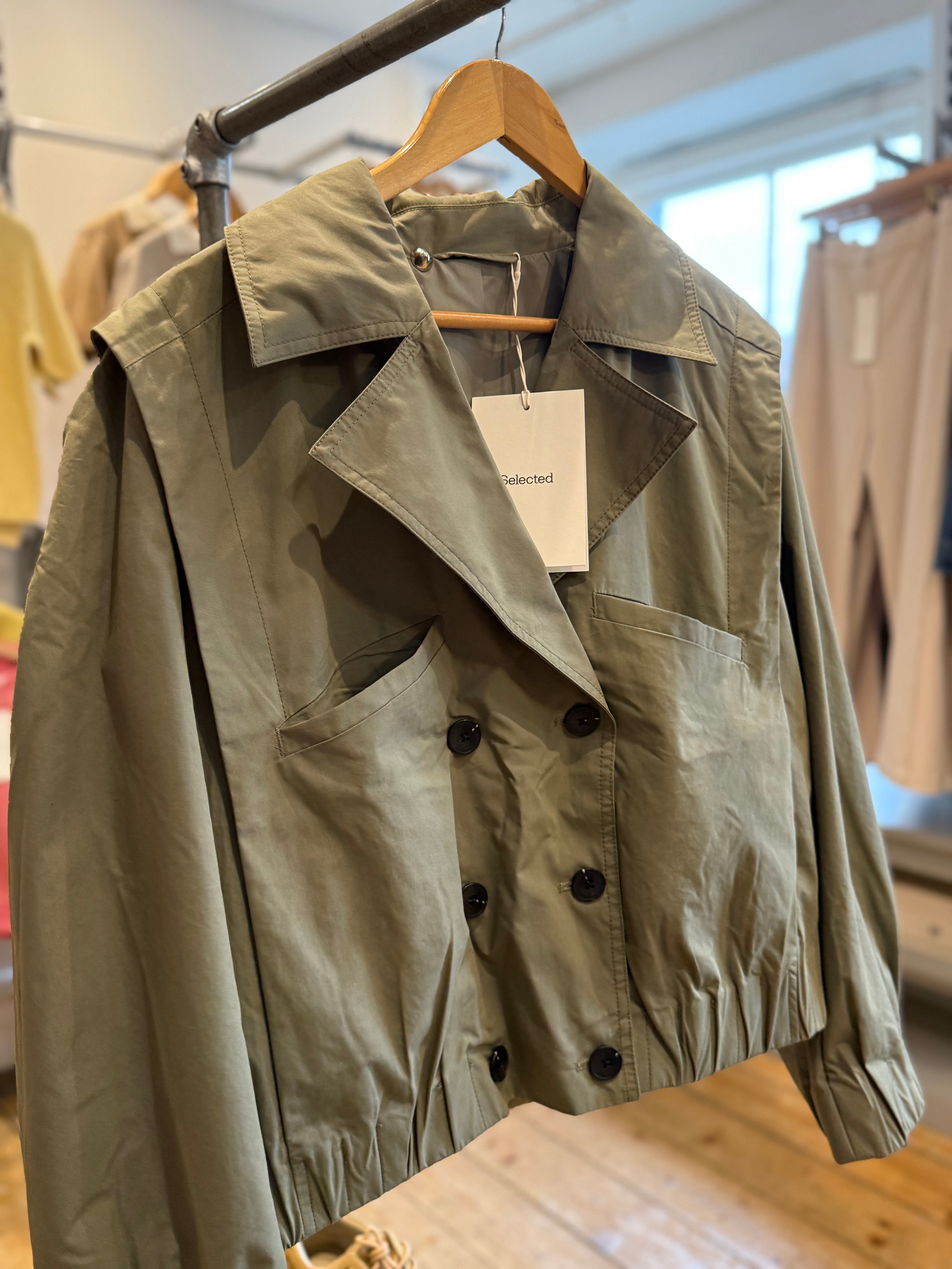 SELECTED SUTTON JACKET  DEEP LICHEN GREEN