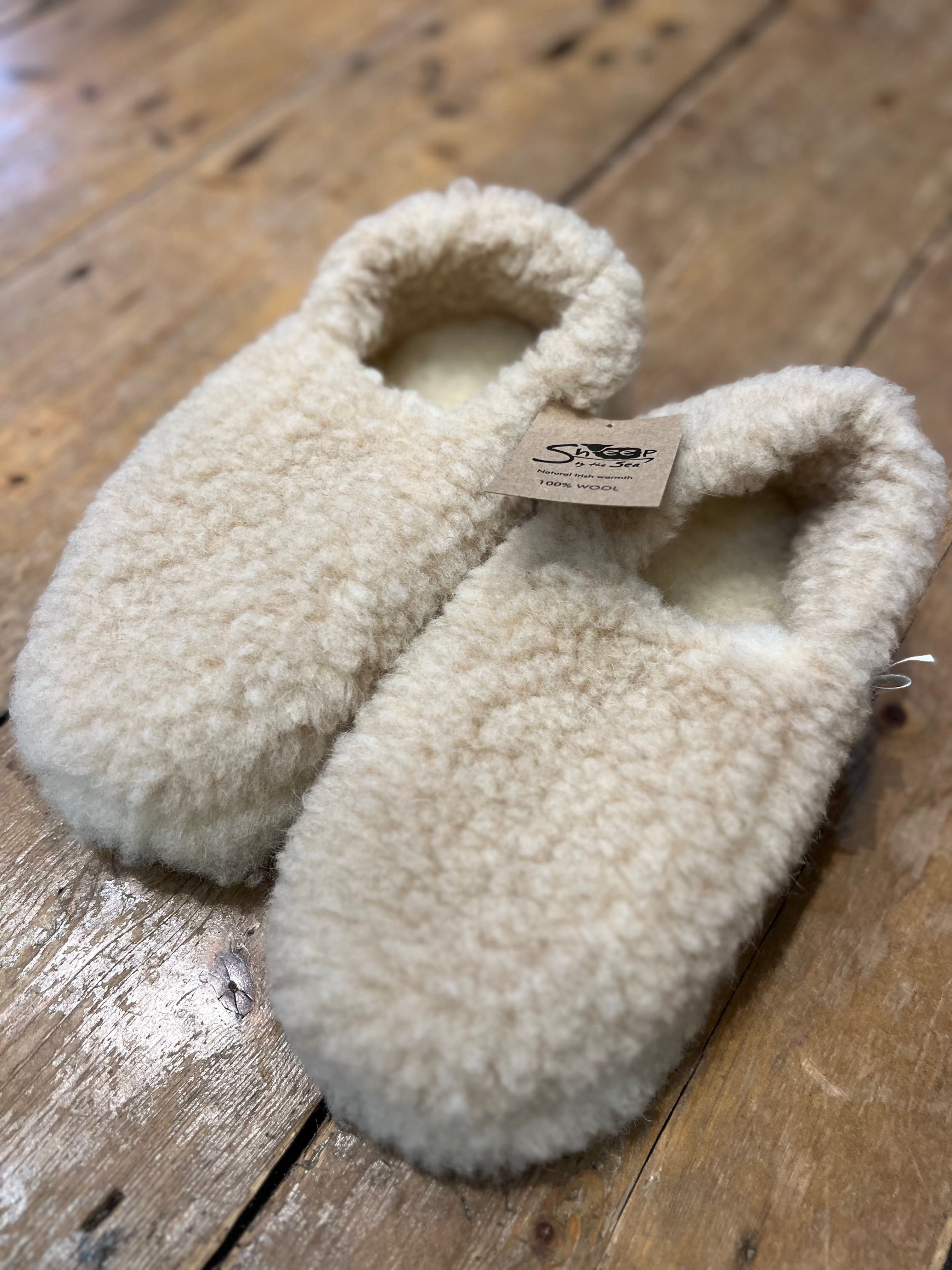 YOKO WOOL SIBERIAN SLIPPERS Beige