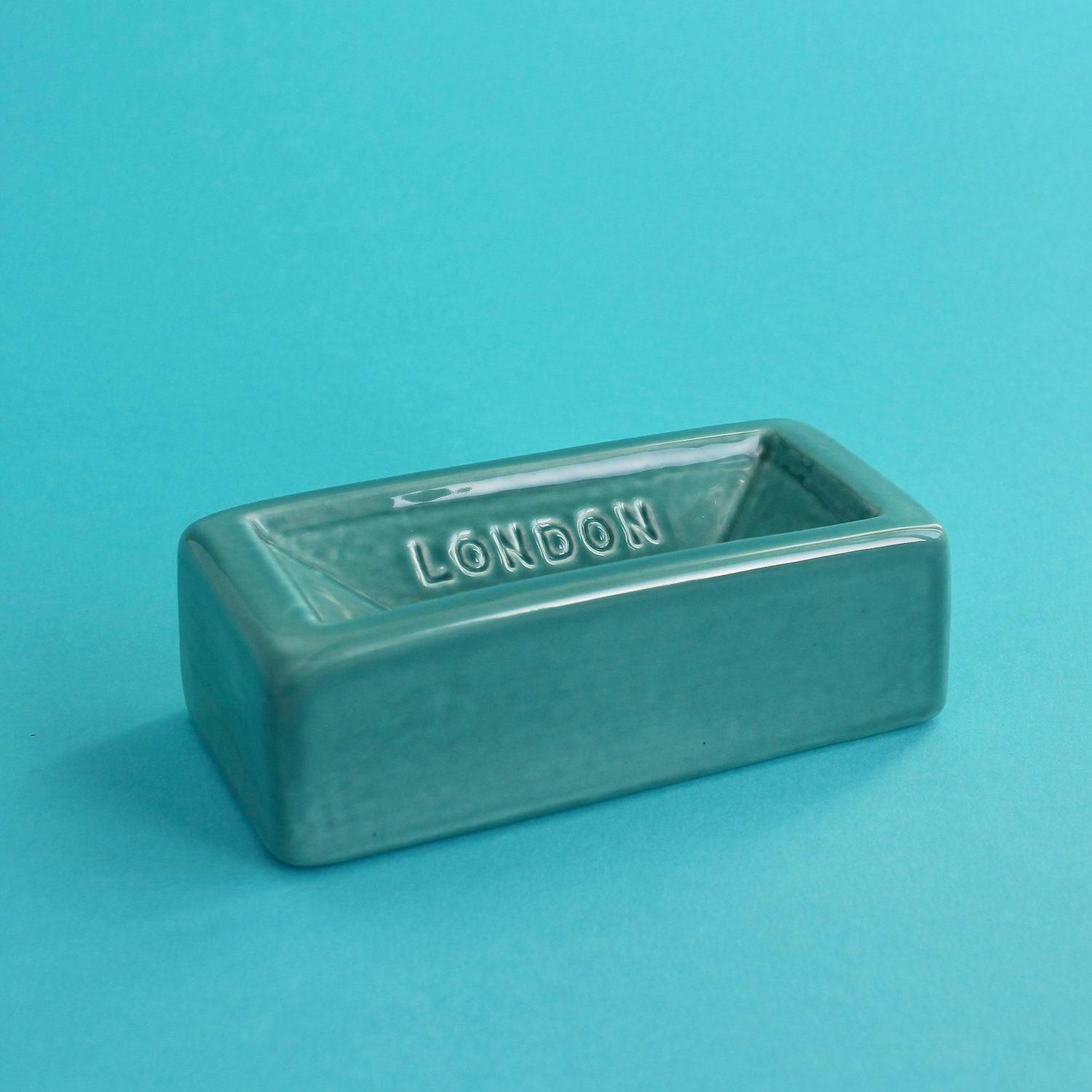 LONDON BRICK SOAP DISH TURQUOISE