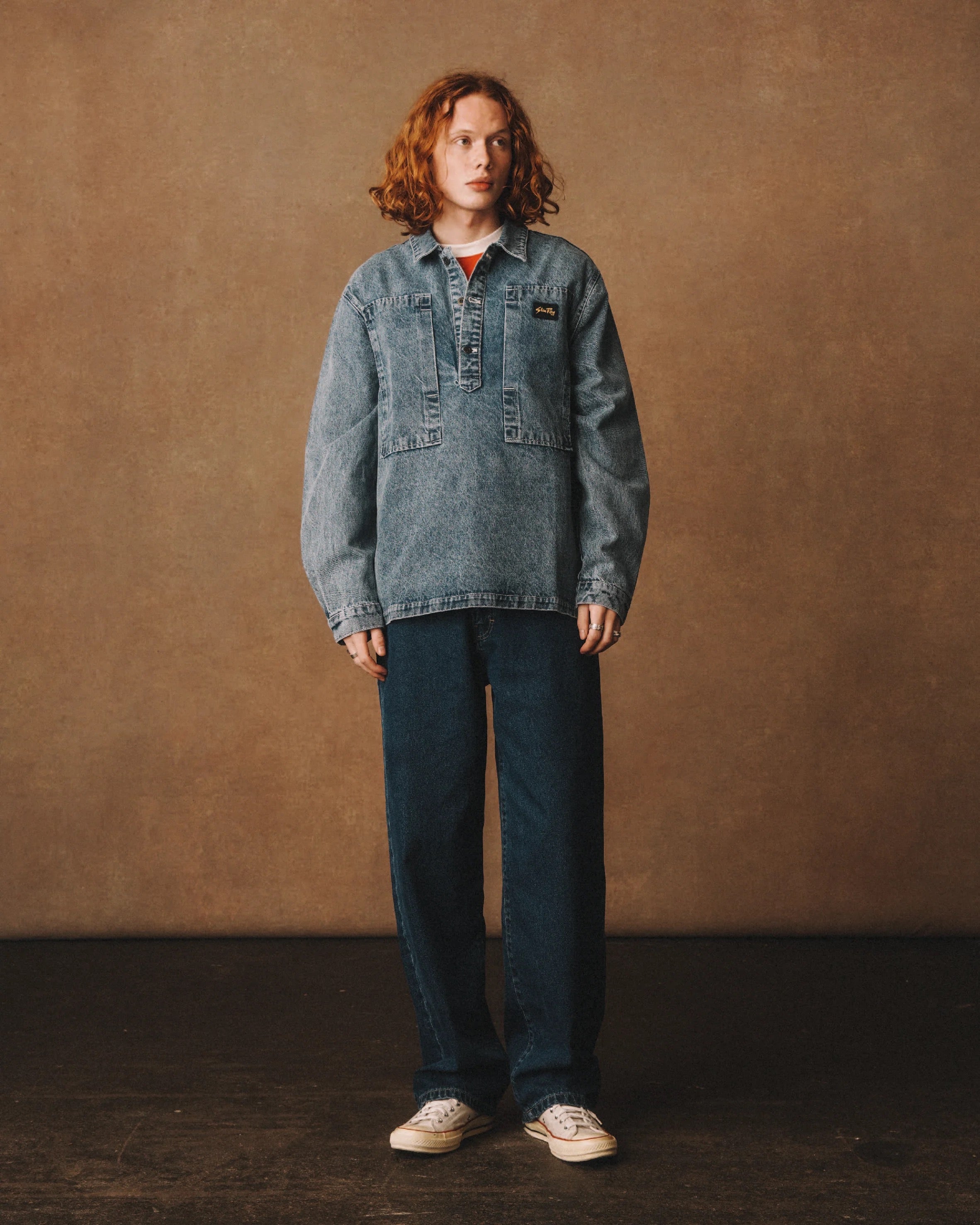 STANRAY PAINTER POP OVER MID STONE DENIM