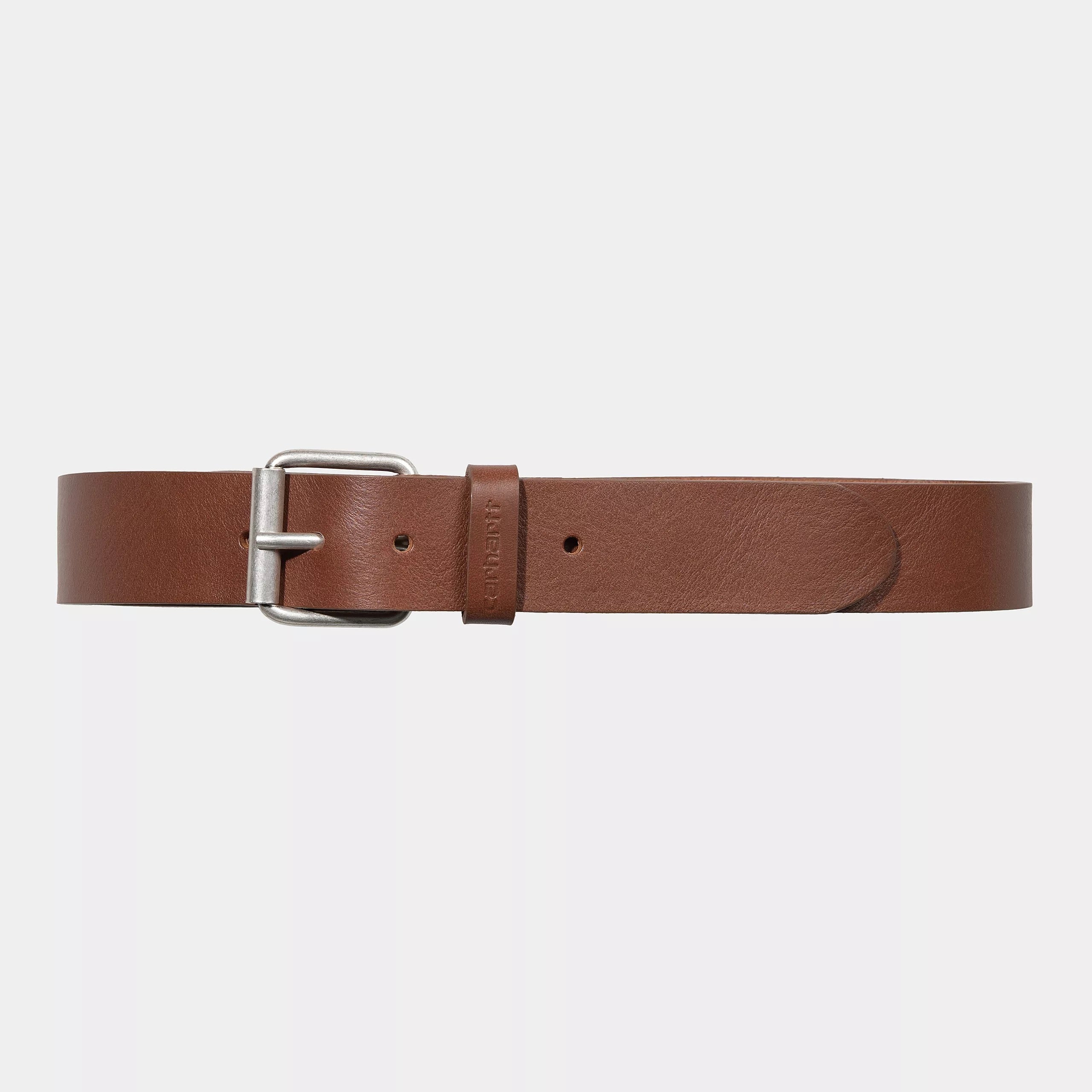 CARHARTT WIP SCRIPT LEATHER BELT COGNAC (SIZED)