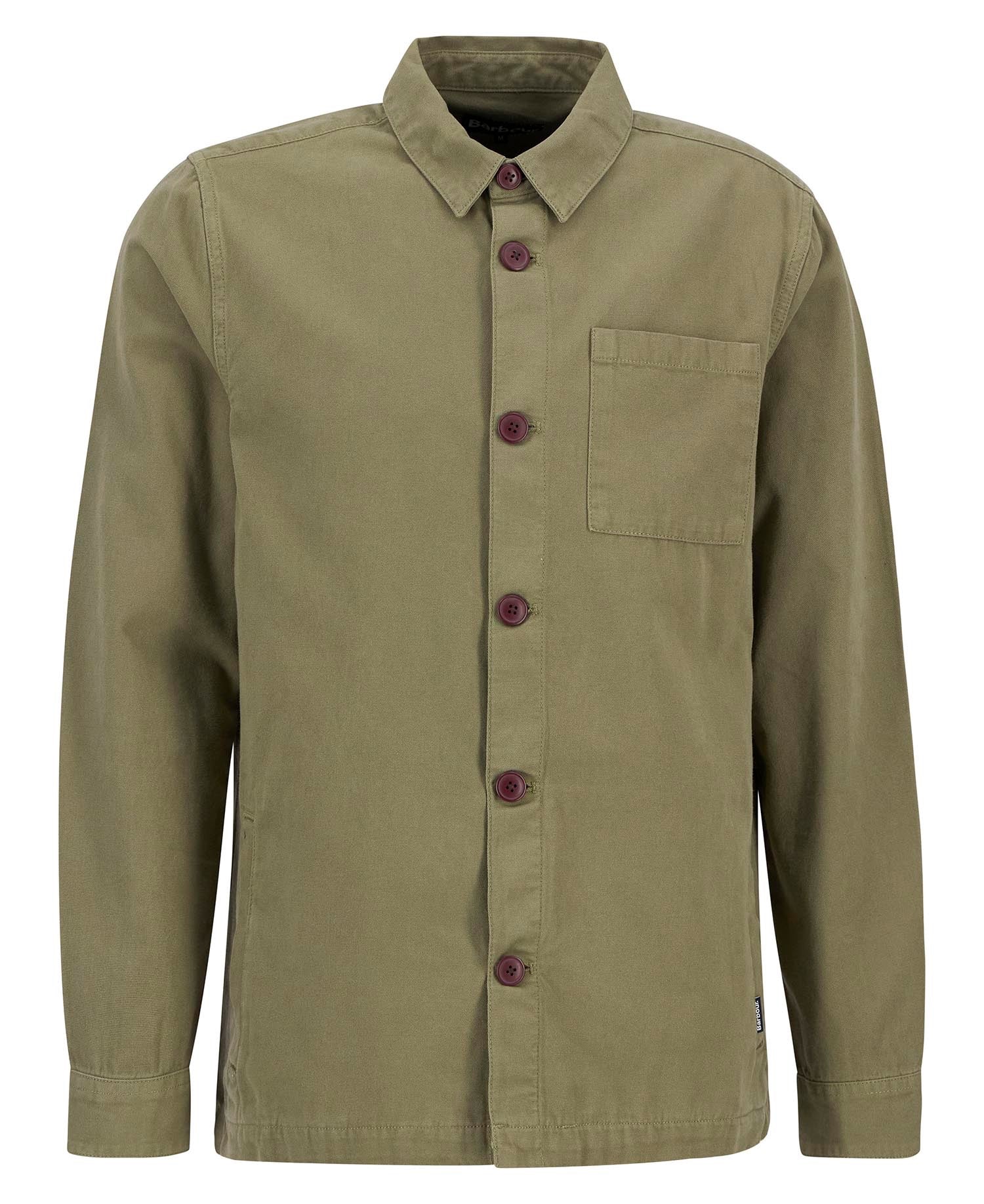 BARBOUR  WASHED O SHIRT BLEACHED OLIVE