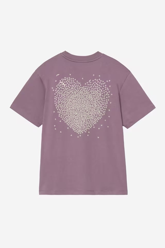 CARHARTT WIP  HEARTS PHLOX PINK TEE