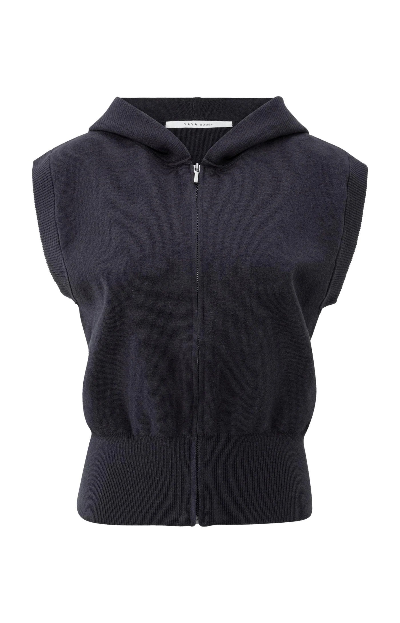 YAYA KNITTED HOODY INKWELL BLUE