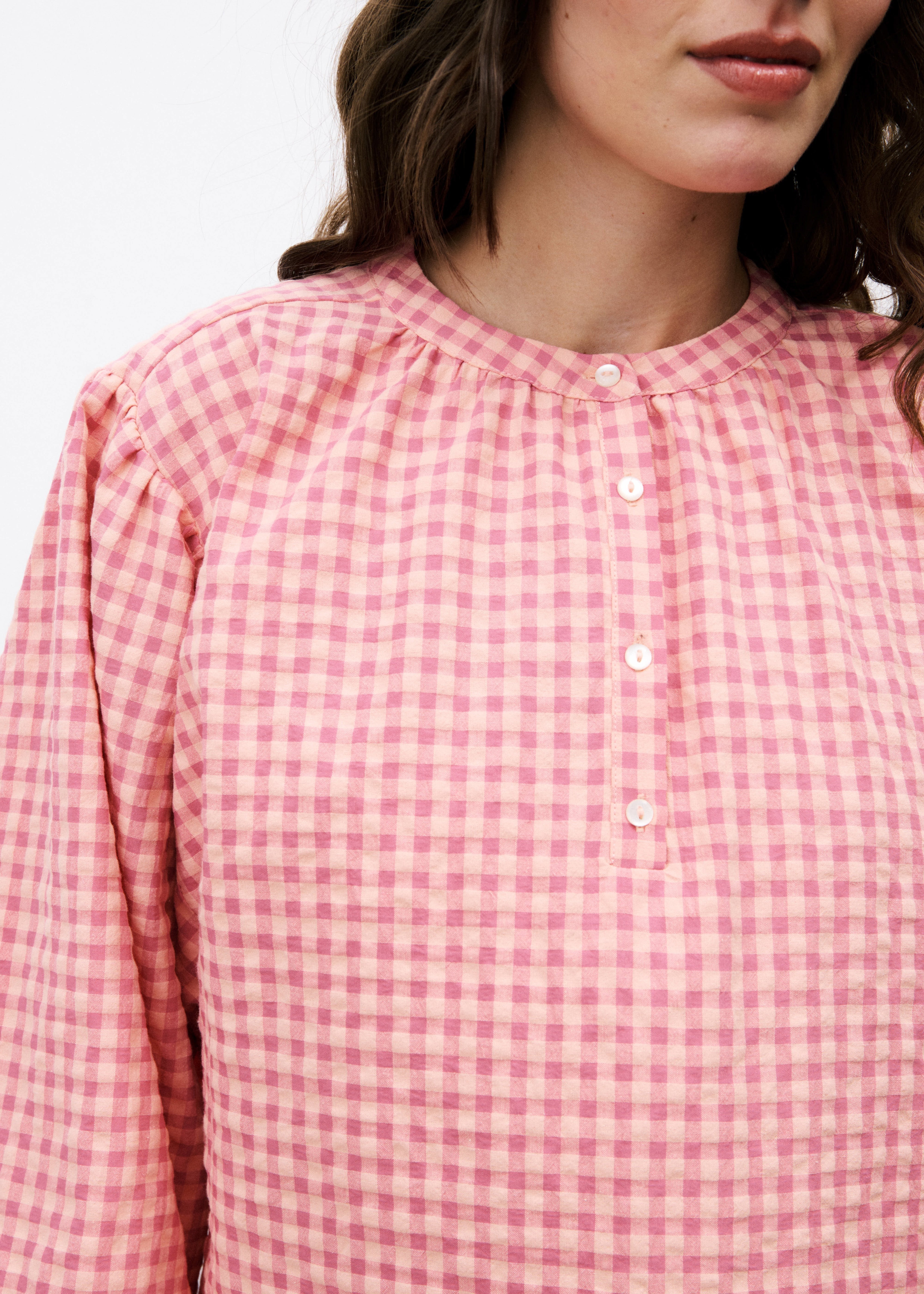 FRNCH NOURA  CHECK ROSE SHIRT