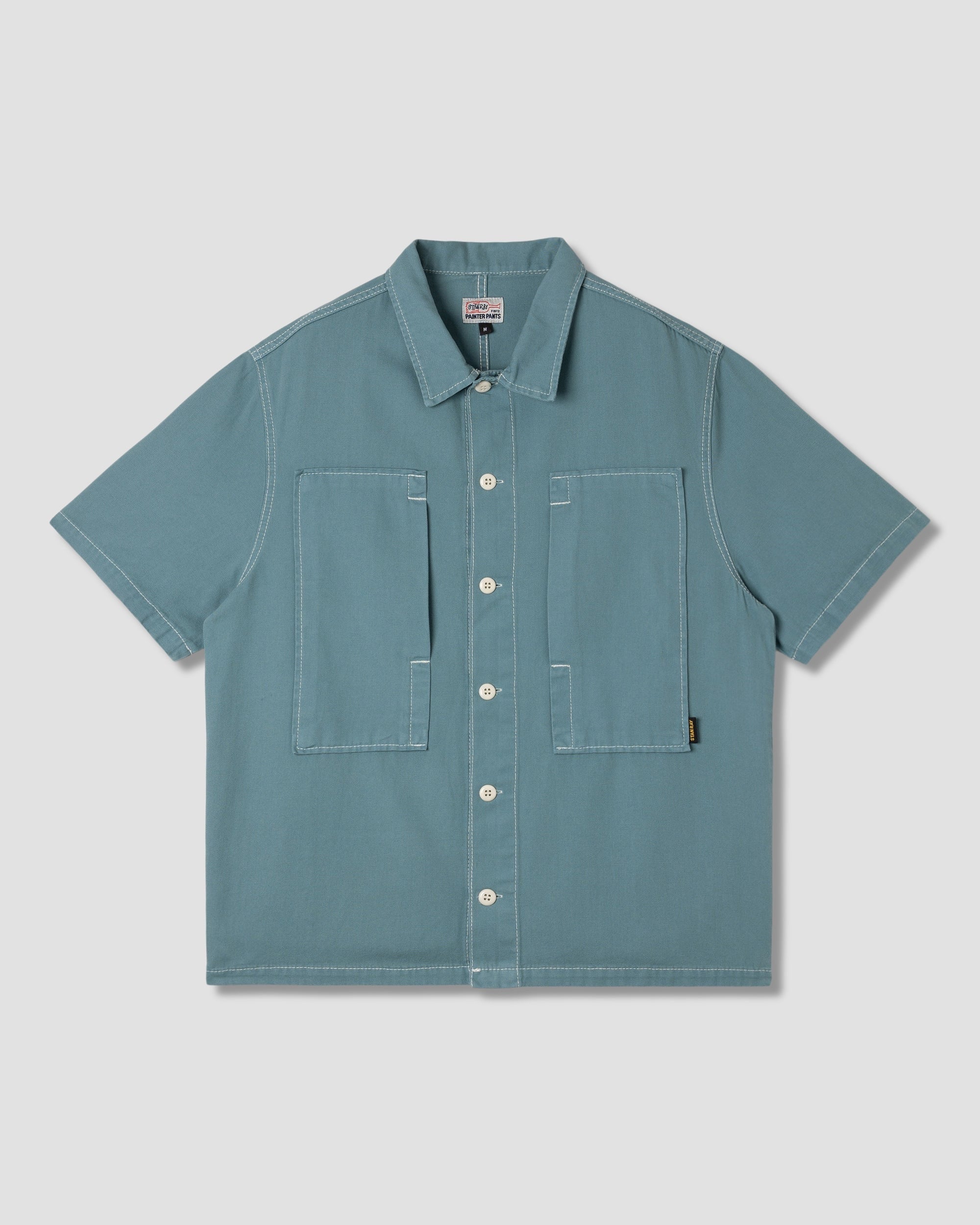 STANRAY S/S PAINTERS SHIRT BRITTANY BLUE CANVAS