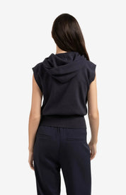 YAYA KNITTED HOODY INKWELL BLUE