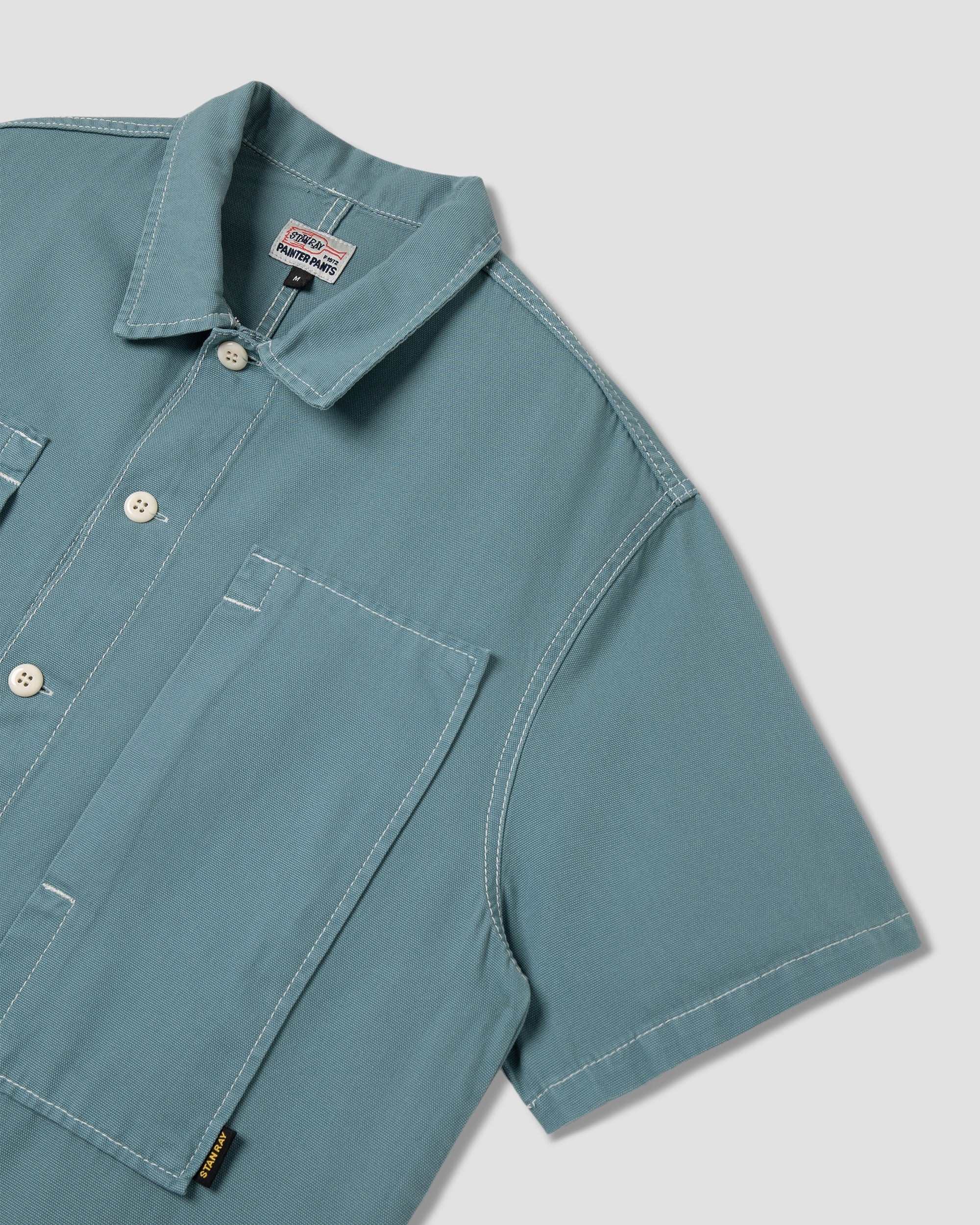 STANRAY S/S PAINTERS SHIRT BRITTANY BLUE CANVAS