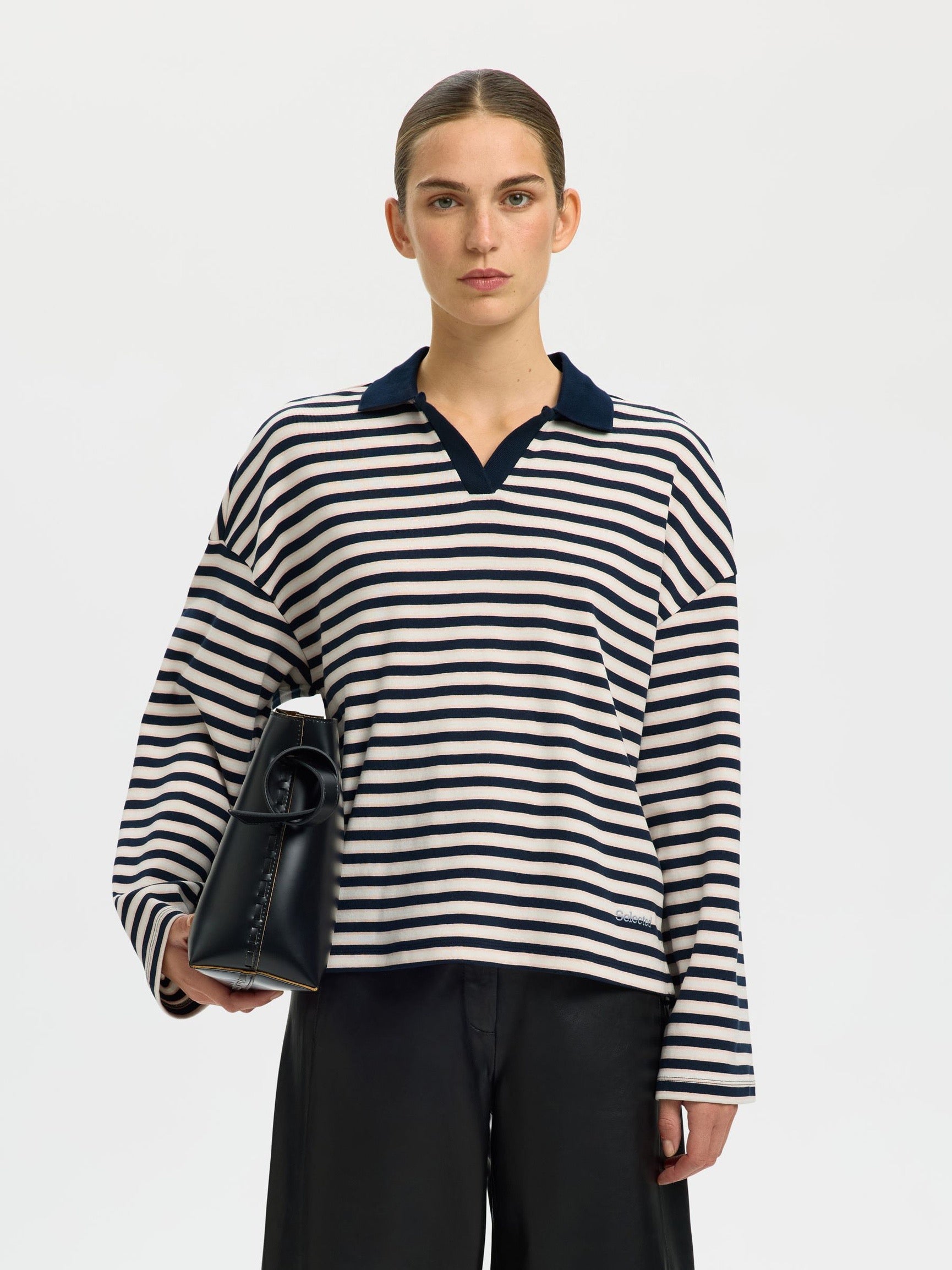 SLF MILLY LS EGRET STRIPE