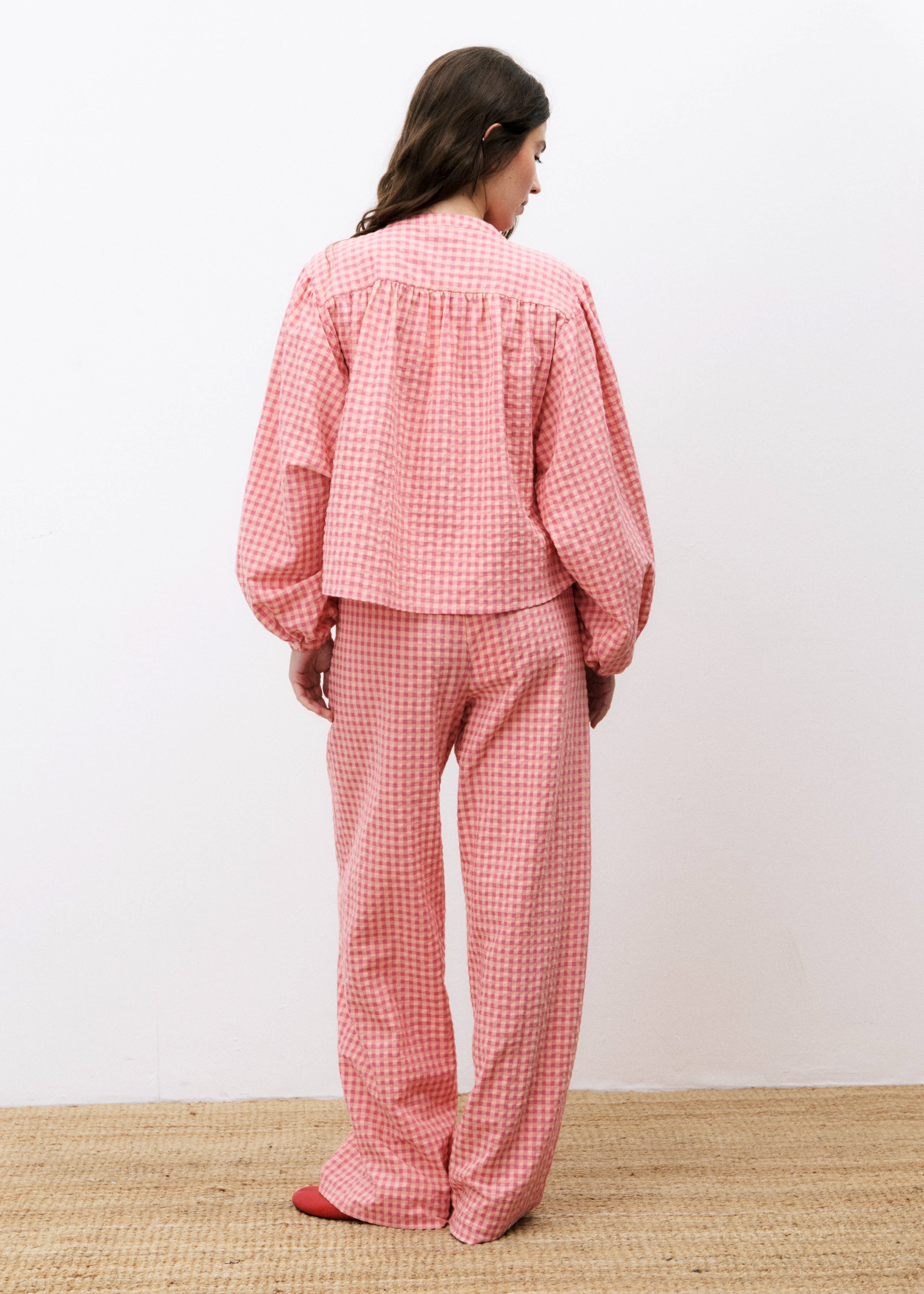 FRNCH NOURA  CHECK ROSE SHIRT