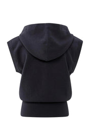 YAYA KNITTED HOODY INKWELL BLUE