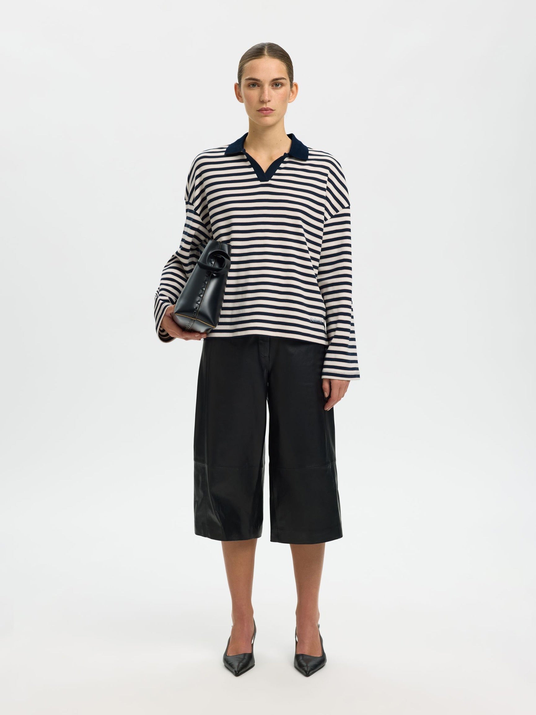 SLF MILLY LS EGRET STRIPE