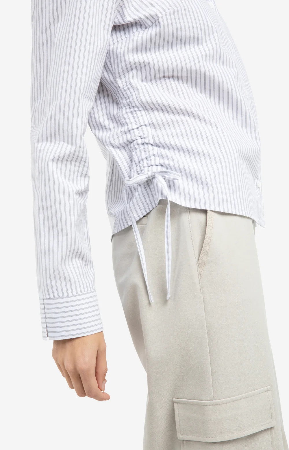 YAYA FITTED DRAWSTRINGS IRON GREY