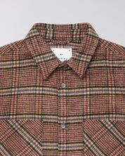 EDWIN JULIUS BURGUNDY CHECK OVERSHIRT