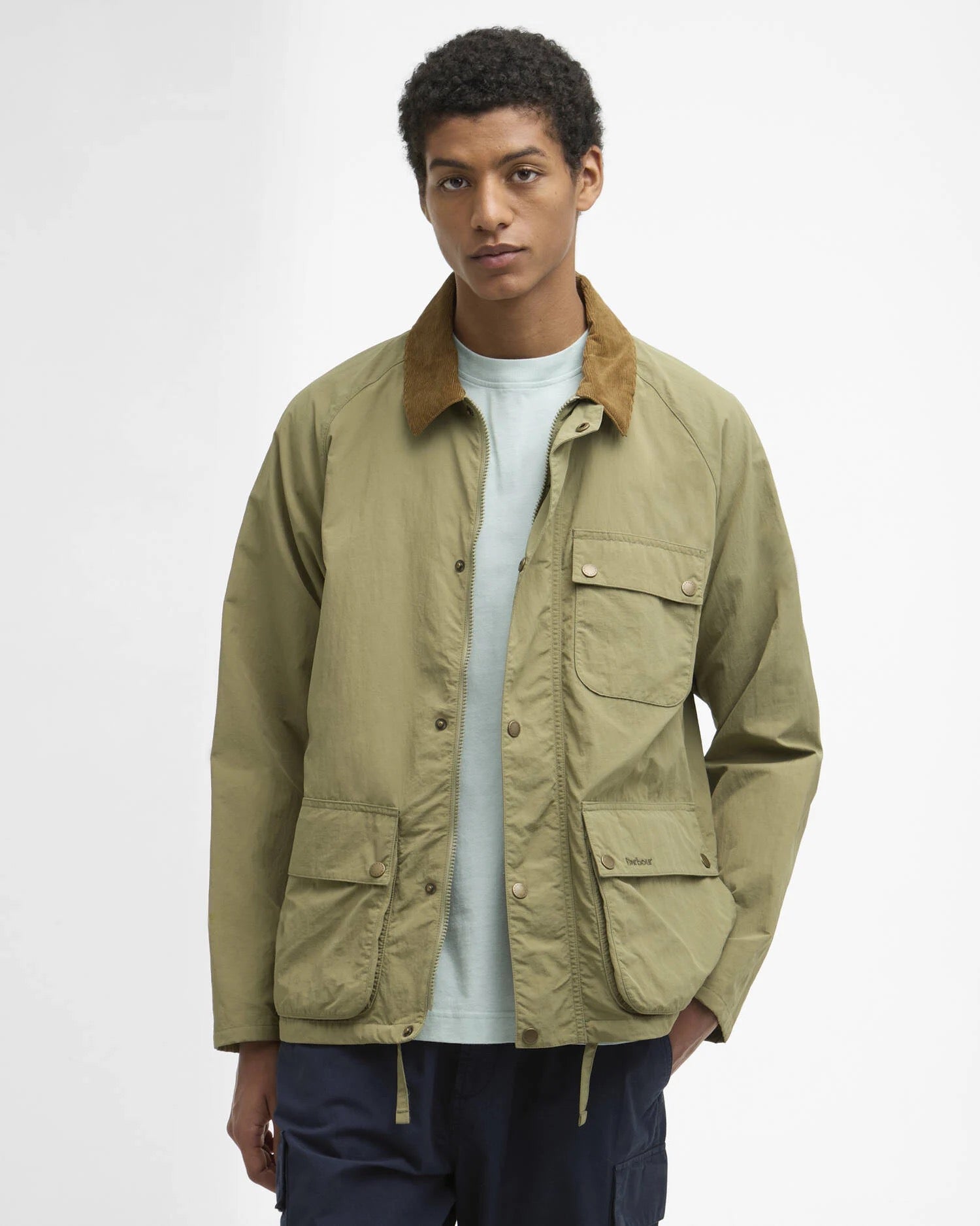 BARBOUR SOLWAY SHOWER BLEACHED OLIVE