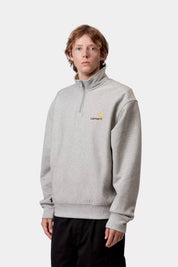 CARHARTT WIP  HALF ZIP AMERICAN GREY HEATHER/GOLD
