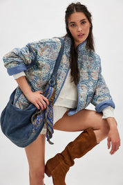 FREE PEOPLE CHLOE QUILT JACKET HUSKY COMBO