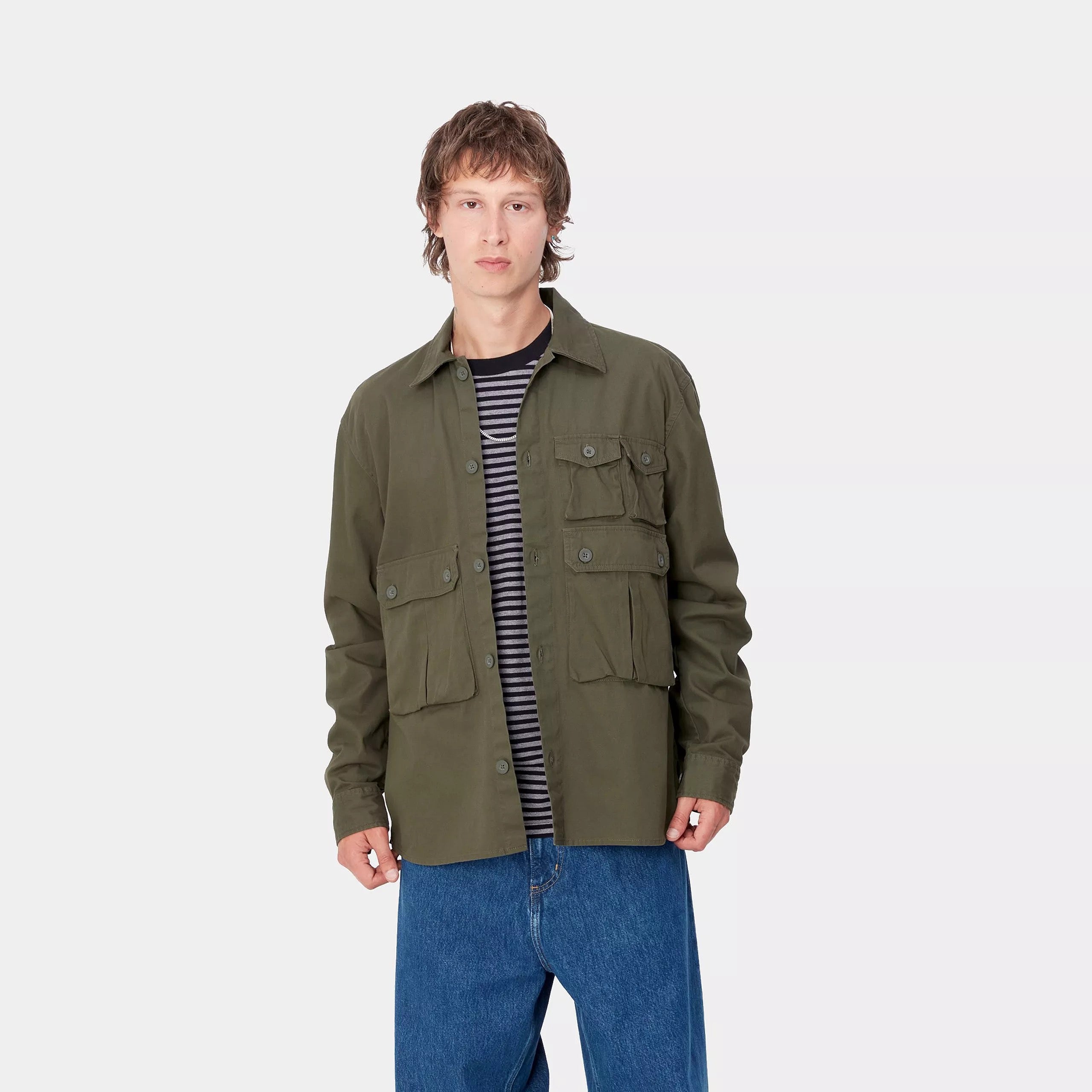 CARHARTT WIP  TRACKER SHIRT OFFICE GREEN