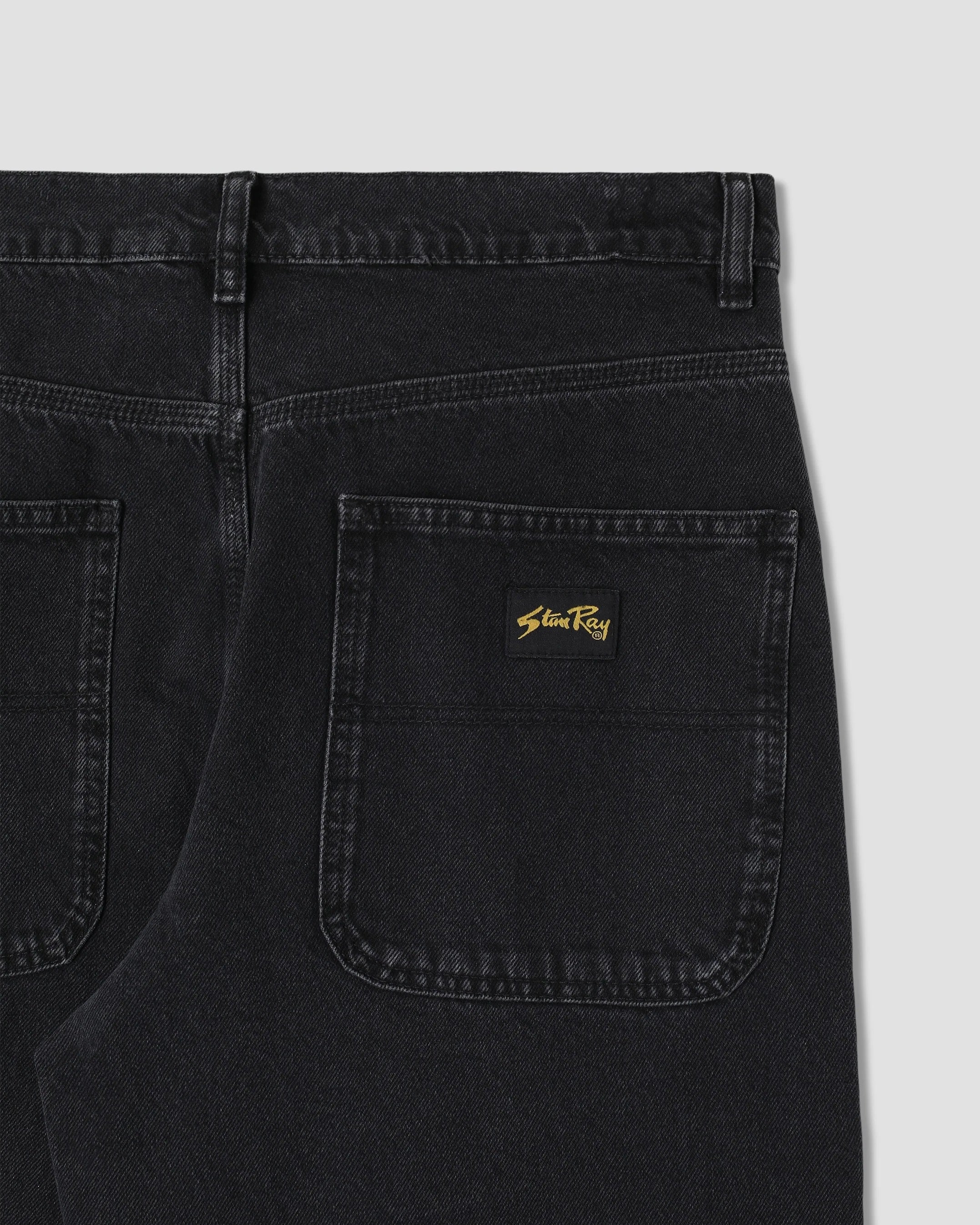 STANRAY WIDE 5 STONEWASHED BLACK JEANS