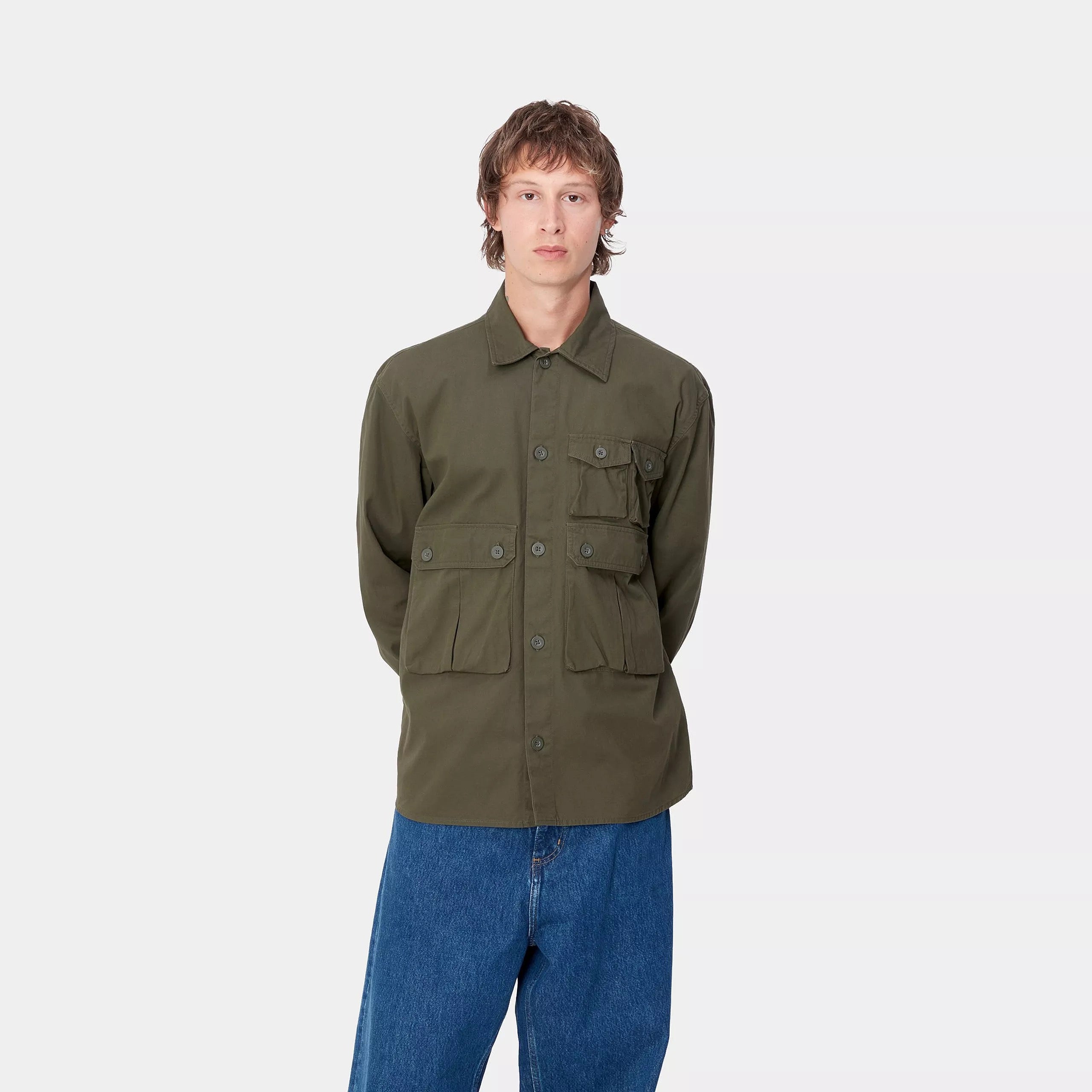 CARHARTT WIP  TRACKER SHIRT OFFICE GREEN