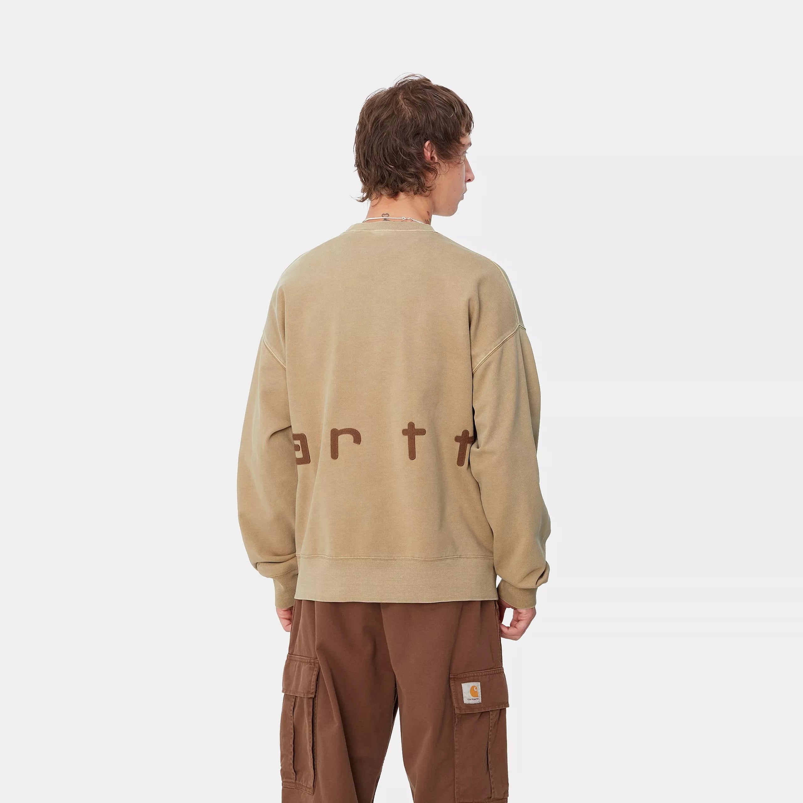 CARHARTT WIP FELT SCRIPT SWEATER PEANUT