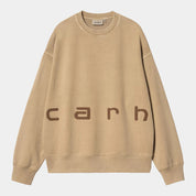 CARHARTT WIP FELT SCRIPT SWEATER PEANUT