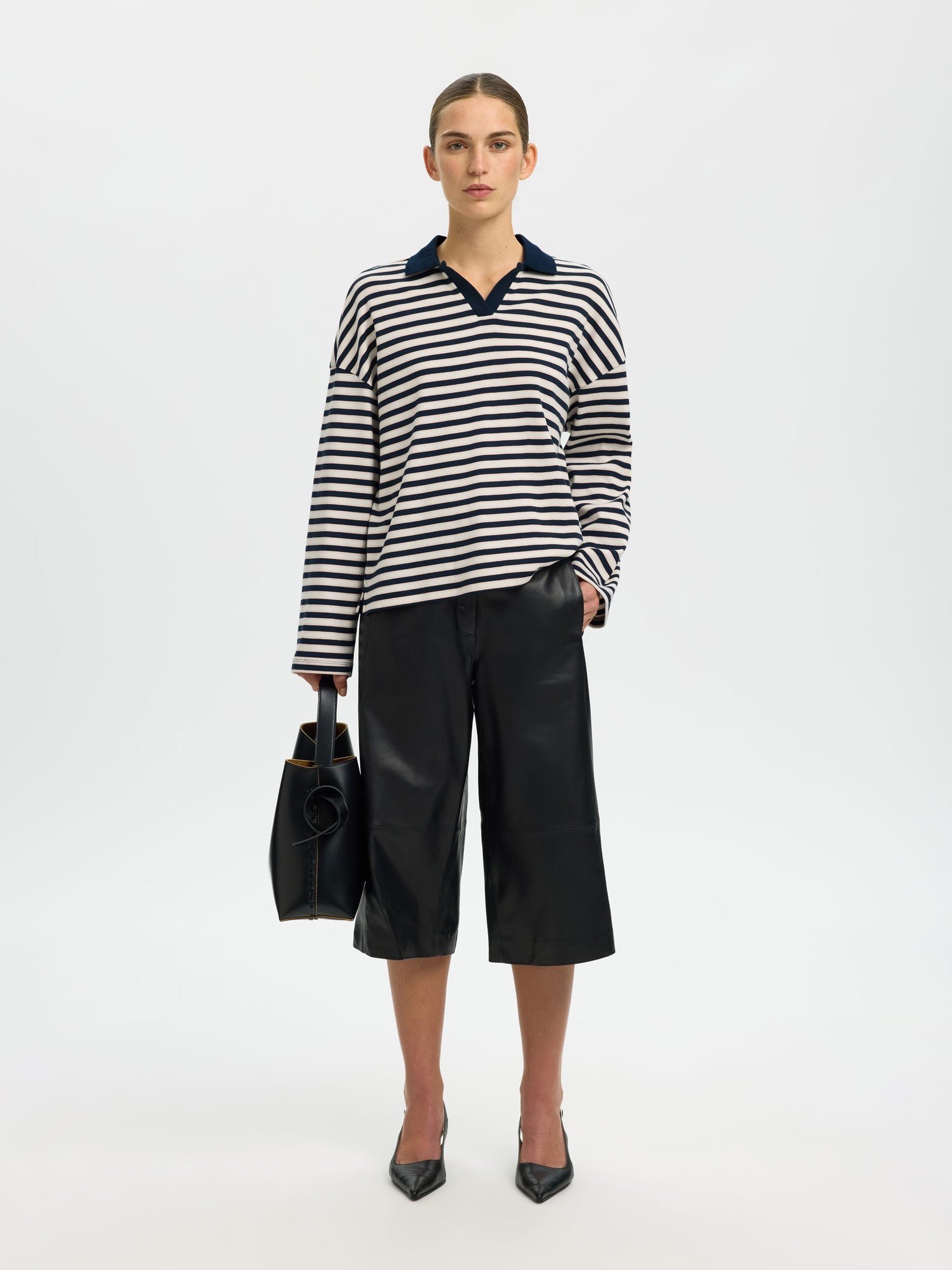 SLF MILLY LS EGRET STRIPE