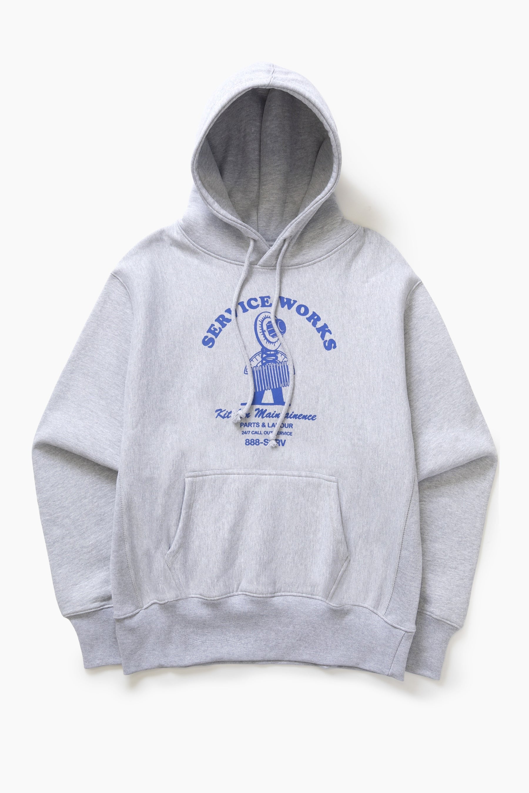 SERVICE WORKS MAINTAINENCE HOOD HEATHER GREY
