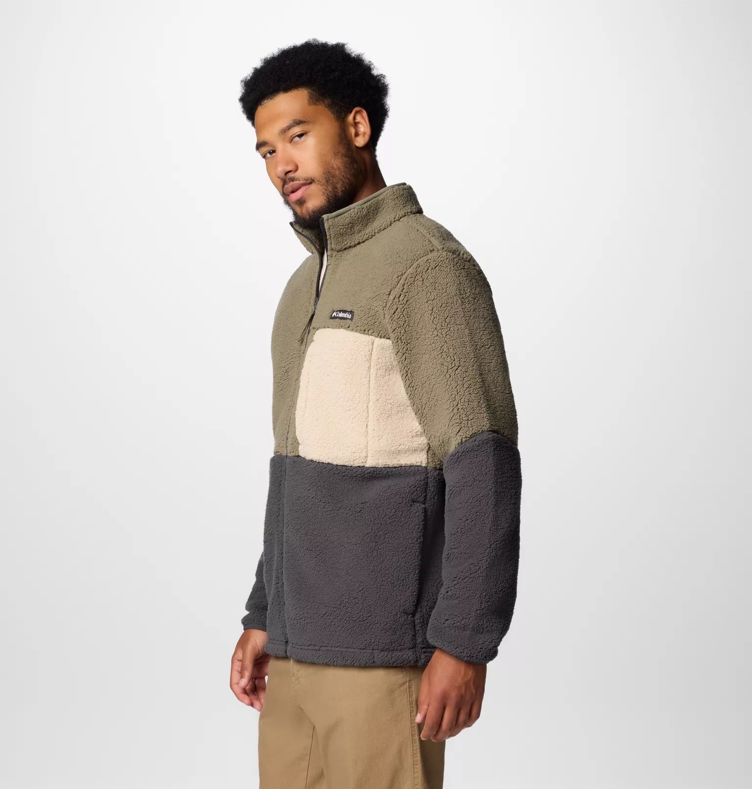 COLUMBIA FLEECE  MOUNTAINSIDE STONE GREEN