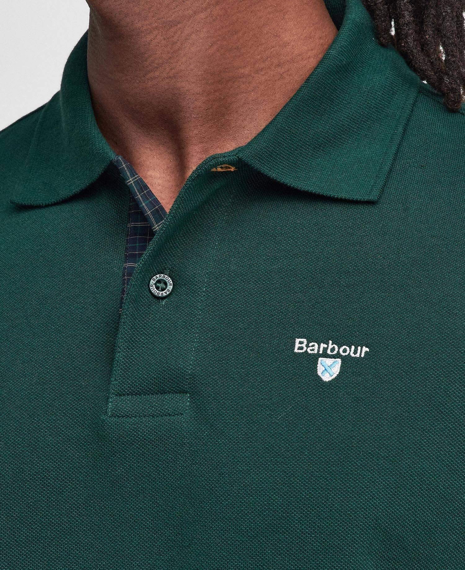 BARBOUR TARTAN PIQUE POLO LAUERL GREEN