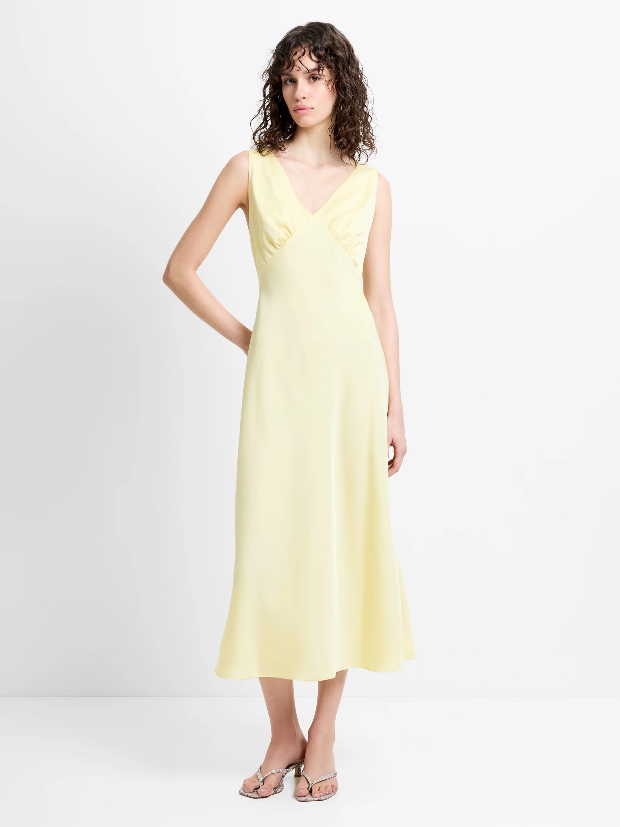 FRENCH CONNECTION  BERNICE SATIN MELLOW YELLOW