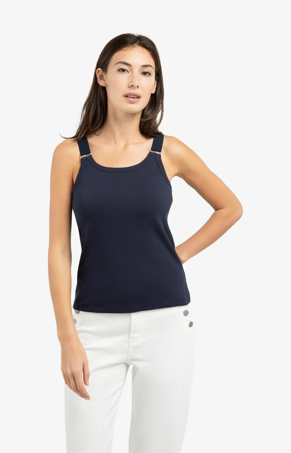 YAYA SINGLET NAVY BLAZER BLUE