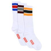 HEALTHKNIT SOCKS WHT/YEL/BURG/BLUE