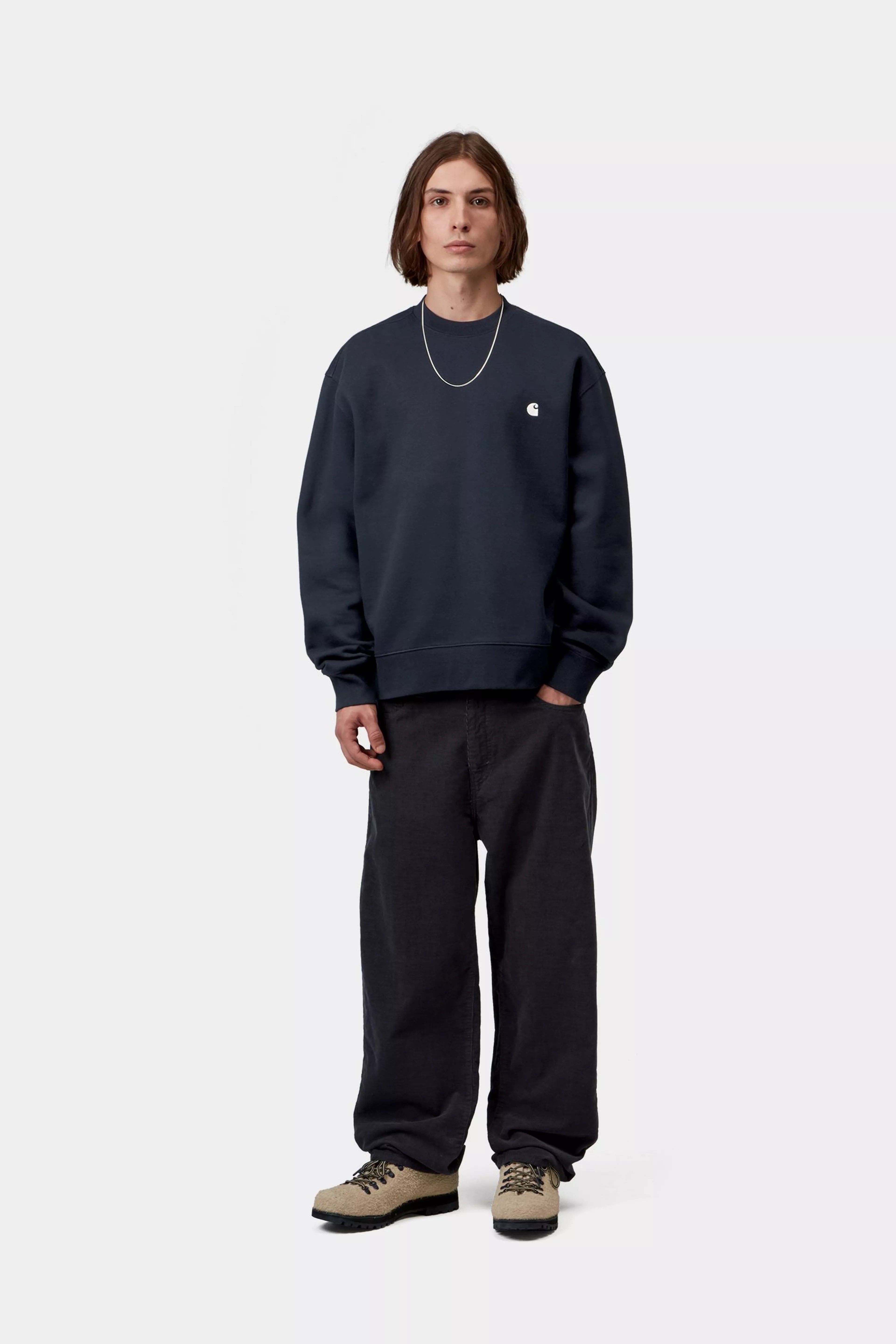 CARHARTT WIP  MACK SWEAT DARK NAVY/WAX