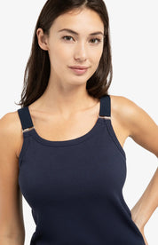 YAYA SINGLET NAVY BLAZER BLUE