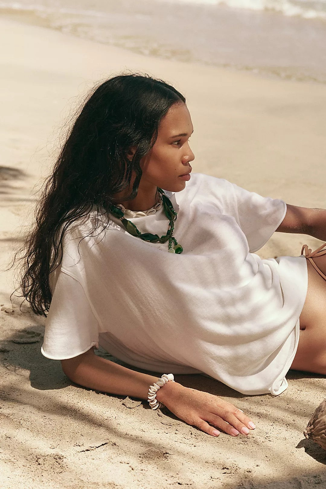 FREE PEOPLE NINA TEE IVORY