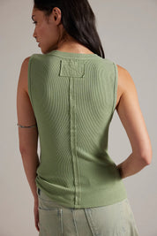 FREE PEOPLE  JAMIE HENLEY TANK LT GREEN