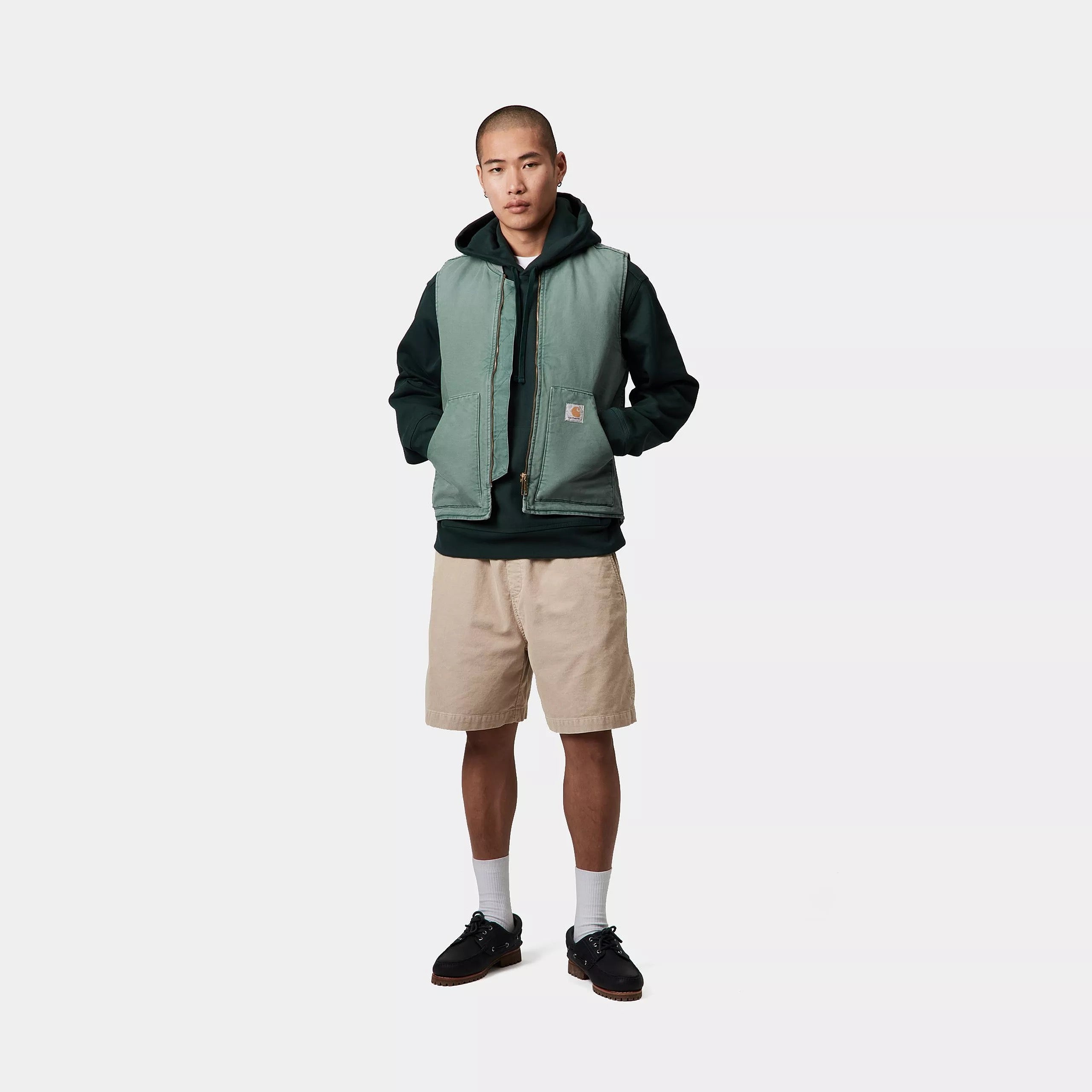 CARHARTT WIP  VEST ORGANIC SILVER PINE STONE