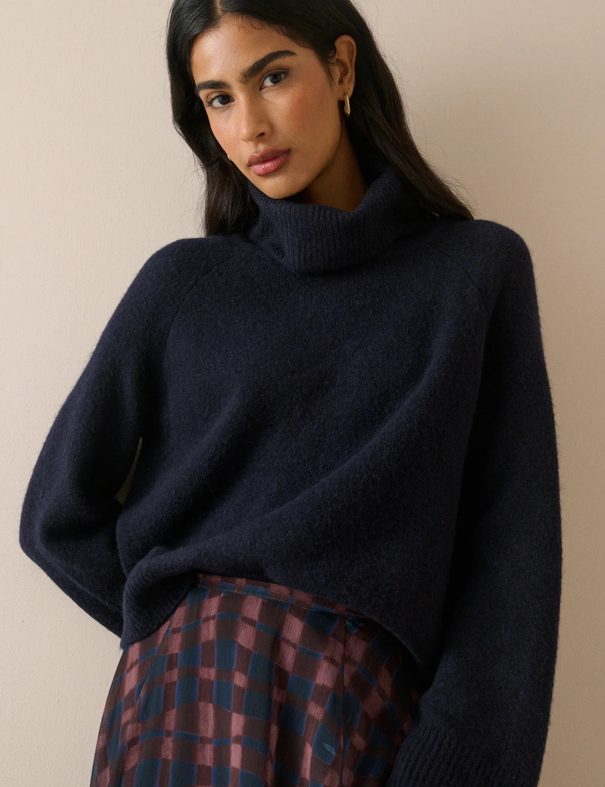 NOBODYS CHILD ROLL NECK Blue