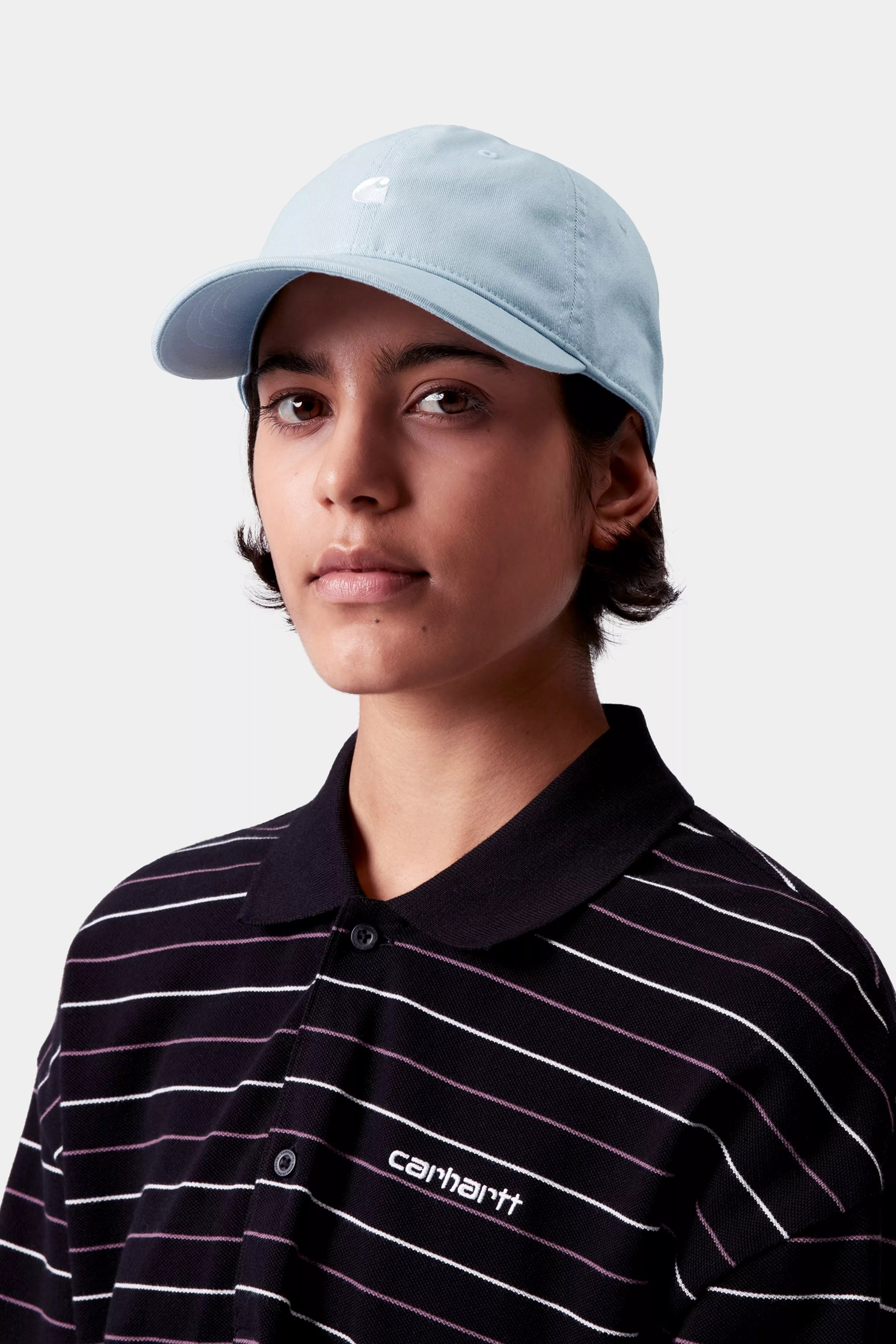 CARHARTT WIP  MADISON LOGO CAP TOURMALINE/WHITE